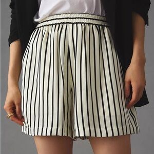 Kule Reine Striped Silk Shorts